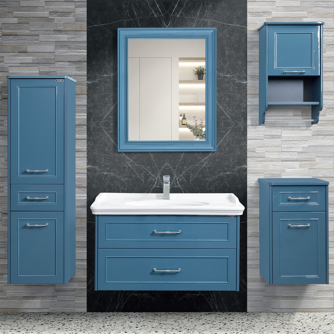 Fiona 800 Azure Mavi-Gumush (FIO800.BS + FIO0800.LD) (3 HISSE)